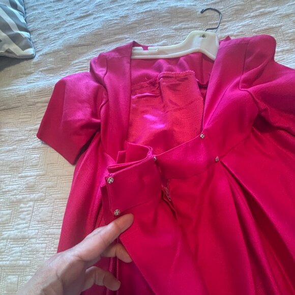 Beautiful Vintage Fuschia Gown - size 6/8 - Picture 9 of 10